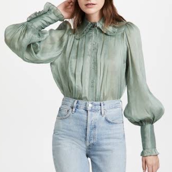 AJE Idealist Shirt • Dusty Sage • RRP $295 Tags attached NEVER WORN - Picture 9 of 10